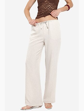 Pantalones de mujer de tejido de pierna recta busem