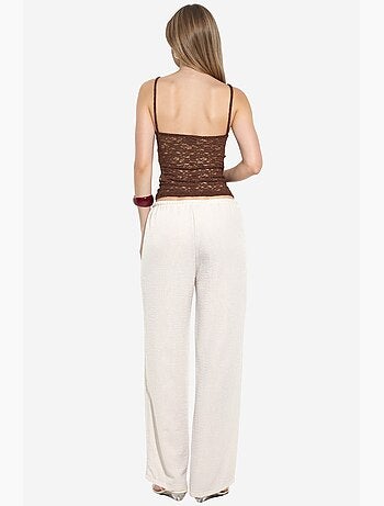 Pantalones de mujer de tejido de pierna recta busem