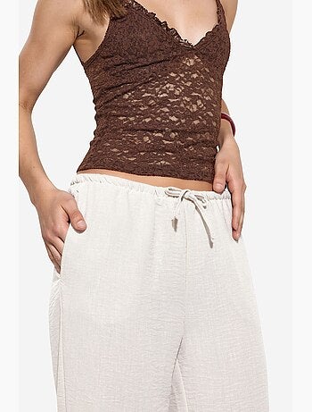Pantalones de mujer de tejido de pierna recta busem