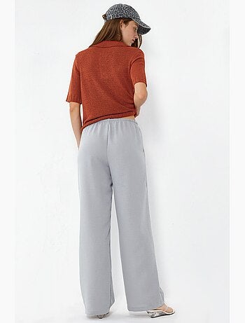 Pantalones de mujer de tejido de pierna recta busem