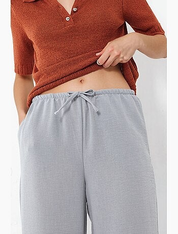 Pantalones de mujer de tejido de pierna recta busem
