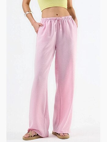 Pantalones de mujer de tejido de pierna recta busem