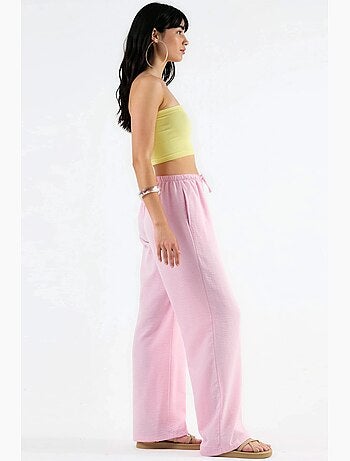 Pantalones de mujer de tejido de pierna recta busem