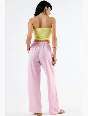 Pantalones de mujer de tejido de pierna recta busem