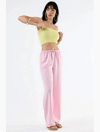 Pantalones de mujer de tejido de pierna recta busem