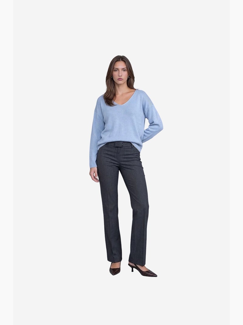 Pantalones de mujer dilvin Gris negro - Kiabi