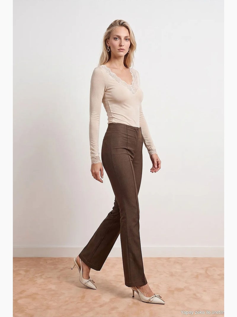 Pantalones de mujer dilvin Marrón - Kiabi