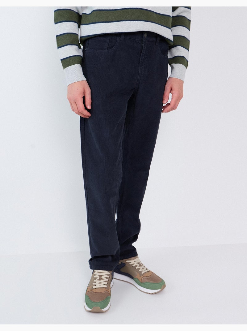 Pantalones de pana ajustados, mo fashion Azul - Kiabi