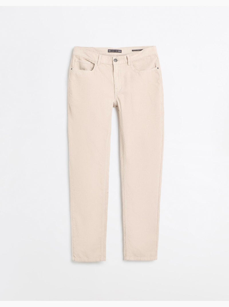 Pantalones de pana ajustados, mo fashion Gris - Kiabi