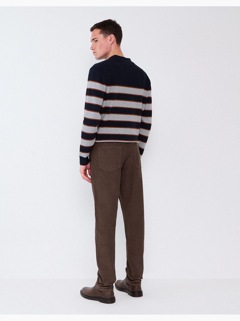 Pantalones de pana ajustados, mo fashion Marrón - Kiabi
