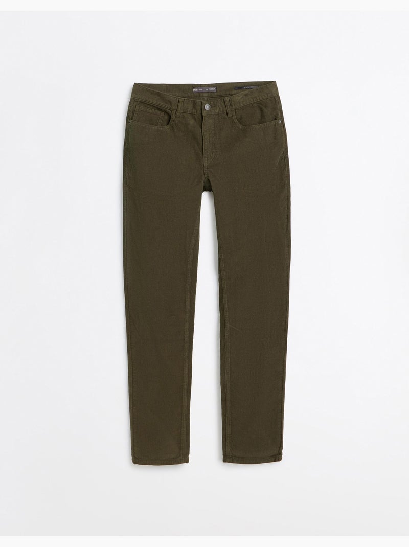 Pantalones de pana ajustados, mo fashion Verde - Kiabi