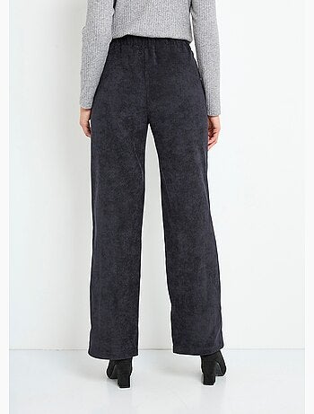 Pantalones de pana de pierna ancha con cintura semielástica - Afibel