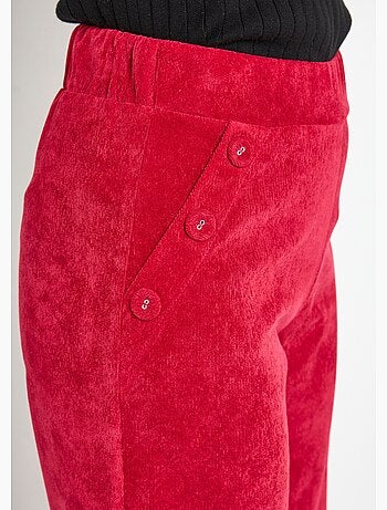 Pantalones de pana de pierna ancha con cintura semielástica - Afibel