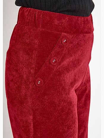 Pantalones de pana de pierna ancha con cintura semielástica - Afibel