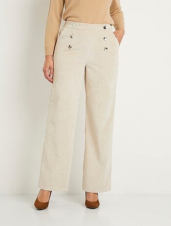 Pantalón ancho de pana efecto puente - Afibel