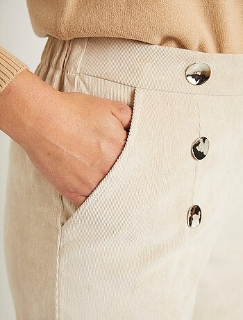 Pantalón ancho de pana efecto puente - Afibel