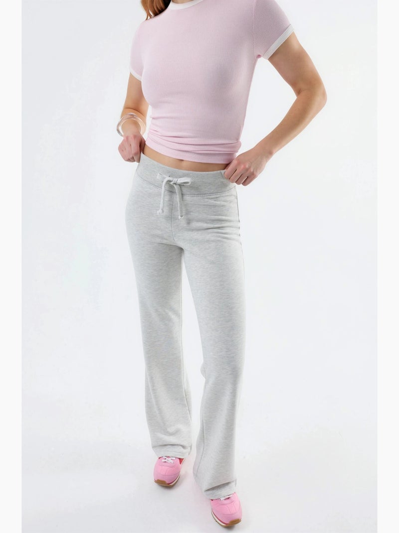 Pantalones de pernera acampanada con cintura elástica busem Gris - Kiabi