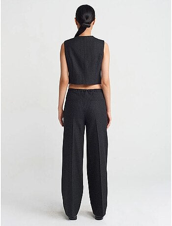 Pantalones de pernera ancha a rayas dilvin