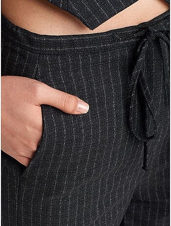 Pantalones de pernera ancha a rayas dilvin