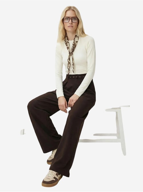 Pantalones de pernera ancha con pinzas y cinturón istanbul - Kiabi Pantalones de pernera ancha con pinzas y cinturón istanbul - Kiabi