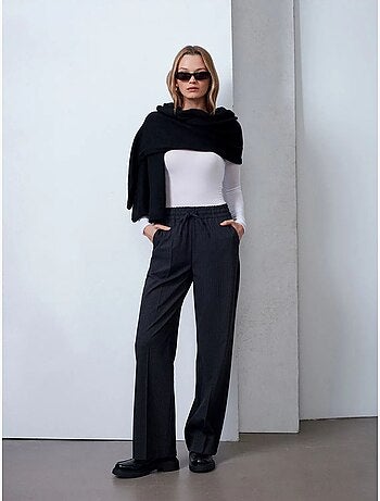 Pantalones de pernera ancha pull-on dilvin
