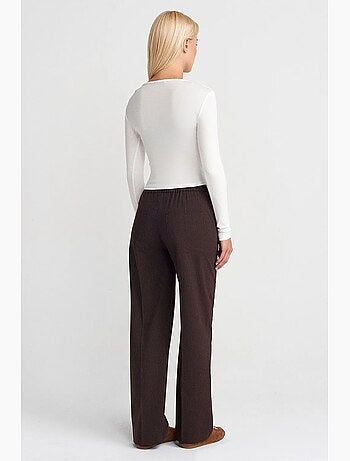 Pantalones de pernera ancha pull-on dilvin
