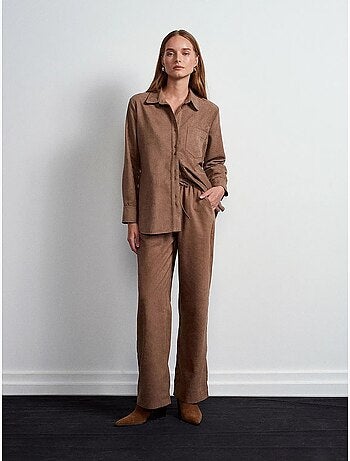 Pantalones de pernera ancha pull-on dilvin