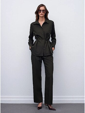 Pantalones de pernera ancha pull-on dilvin