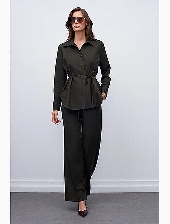 Pantalones de pernera ancha pull-on dilvin