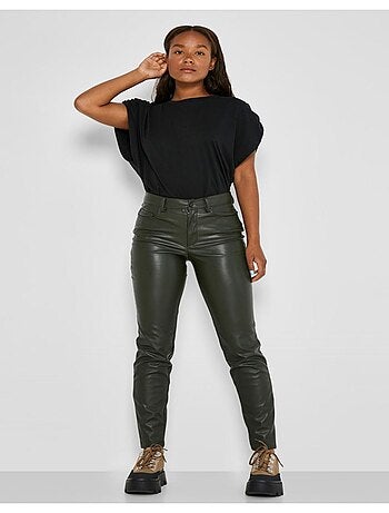 Pantalones de piel sintética Noisy May