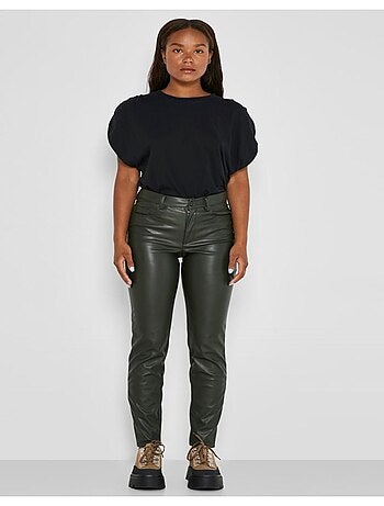 Pantalones de piel sintética Noisy May