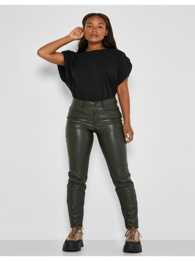 Pantalones de piel sintética Noisy May Verde - Kiabi