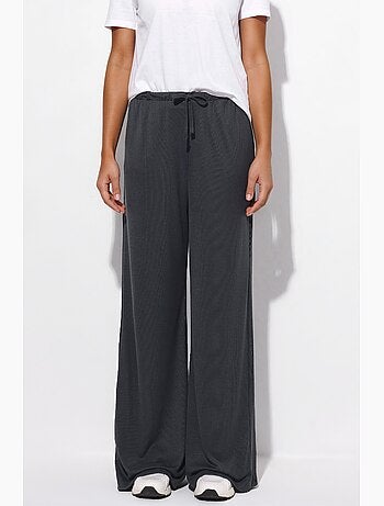 Pantalones de pierna ancha con cordón busem