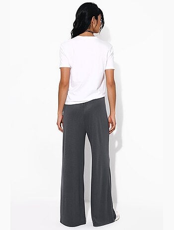 Pantalones de pierna ancha con cordón busem