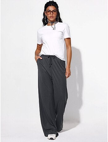 Pantalones de pierna ancha con cordón busem