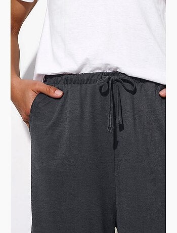 Pantalones de pierna ancha con cordón busem