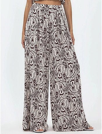 Pantalones de pierna ancha con estampado de cachemira busem