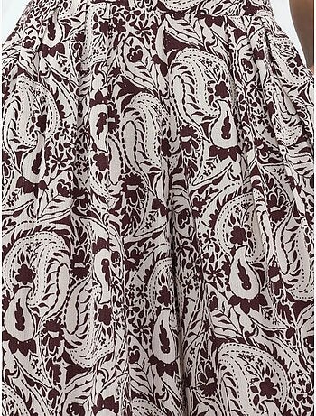 Pantalones de pierna ancha con estampado de cachemira busem
