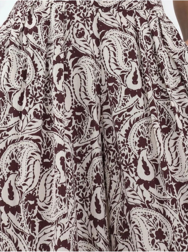 Pantalones de pierna ancha con estampado de cachemira busem Multicolor - Kiabi