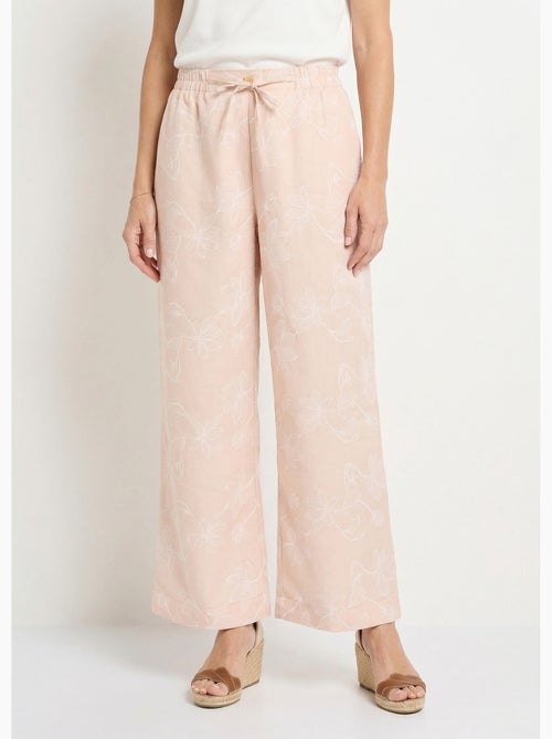 Pantalones de pierna ancha con estampados florales. - Afibel - Kiabi