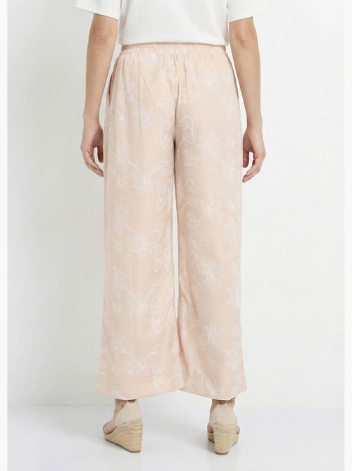 Pantalones de pierna ancha con estampados florales. - Afibel - Kiabi