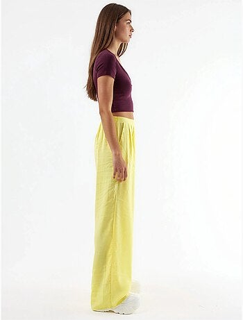 Pantalones de pierna ancha con pinzas busem