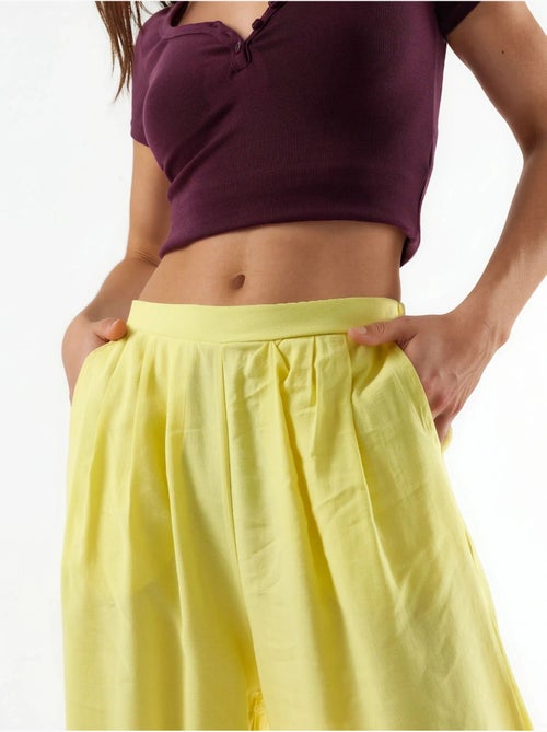 Pantalones de pierna ancha con pinzas busem - Kiabi Pantalones de pierna ancha con pinzas busem - Kiabi