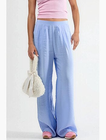 Pantalones de pierna ancha con pinzas busem