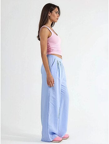 Pantalones de pierna ancha con pinzas busem