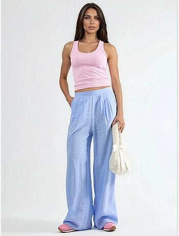 Pantalones de pierna ancha con pinzas busem