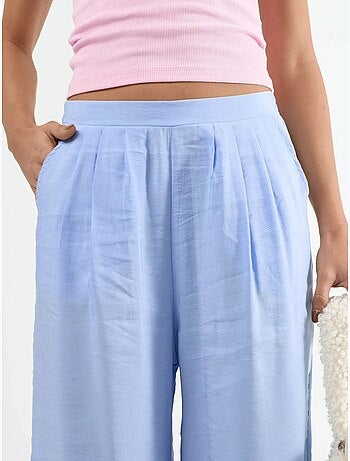 Pantalones de pierna ancha con pinzas busem