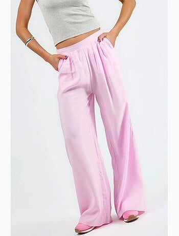 Pantalones de pierna ancha con pinzas busem
