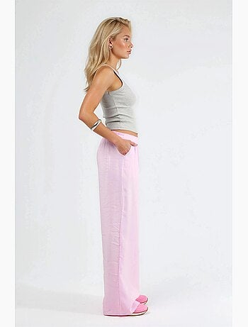 Pantalones de pierna ancha con pinzas busem