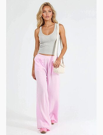 Pantalones de pierna ancha con pinzas busem